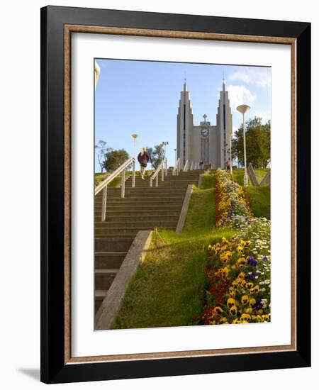 Akureyrikirkja Church, Akureyri, Iceland-Lisa S. Engelbrecht-Framed Photographic Print