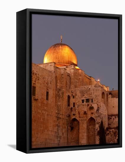 Al-Aqsa Mosque with the Dome of the Rock in the Background, Jerusalem, Israel-null-Framed Premier Image Canvas