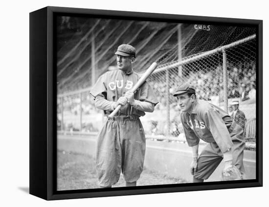 Al Bridwell & Jimmy Archer, Chicago Cubs, Baseball Photo-Lantern Press-Framed Stretched Canvas