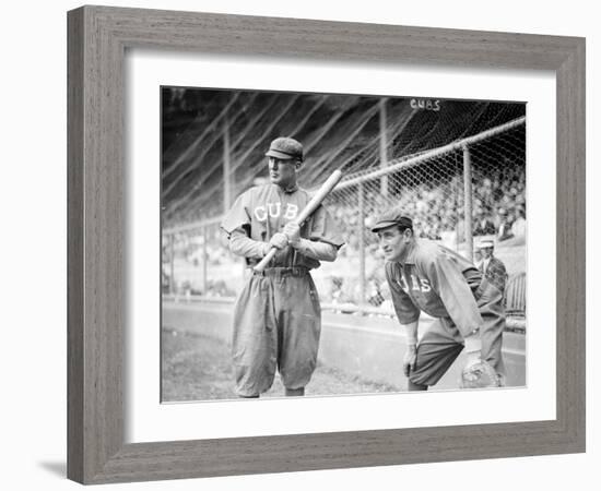 Al Bridwell & Jimmy Archer, Chicago Cubs, Baseball Photo-Lantern Press-Framed Art Print