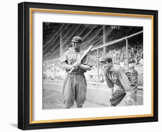 Al Bridwell & Jimmy Archer, Chicago Cubs, Baseball Photo-Lantern Press-Framed Art Print