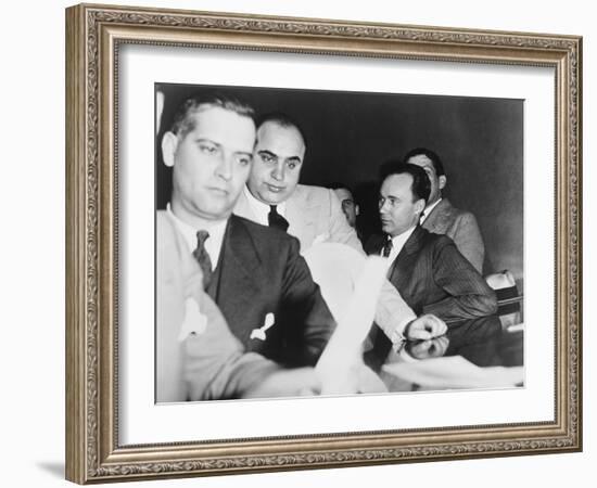 Al Capone, at the Time of His Indictment for Tax Evasion, June 5, 1931-null-Framed Photo