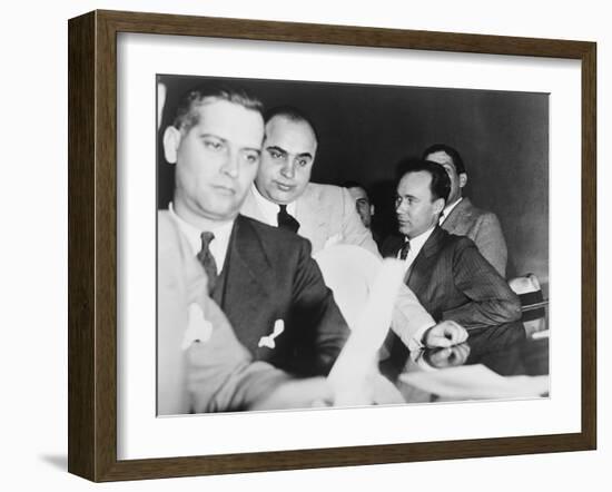 Al Capone, at the Time of His Indictment for Tax Evasion, June 5, 1931-null-Framed Photo