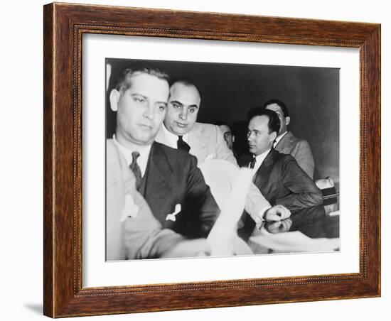 Al Capone, at the Time of His Indictment for Tax Evasion, June 5, 1931-null-Framed Photo