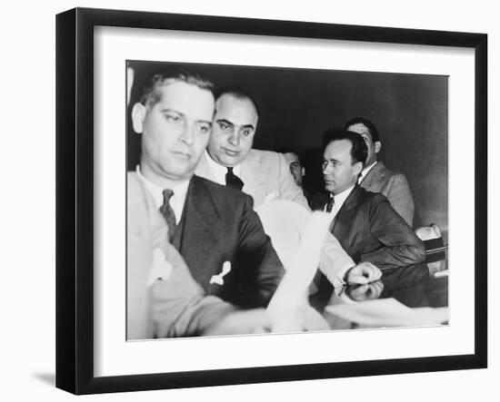 Al Capone, at the Time of His Indictment for Tax Evasion, June 5, 1931-null-Framed Photo