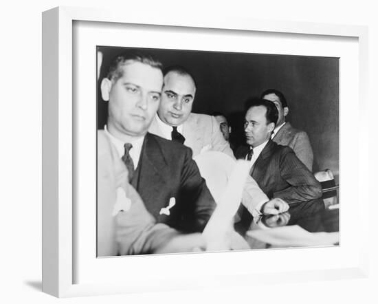 Al Capone, at the Time of His Indictment for Tax Evasion, June 5, 1931-null-Framed Photo