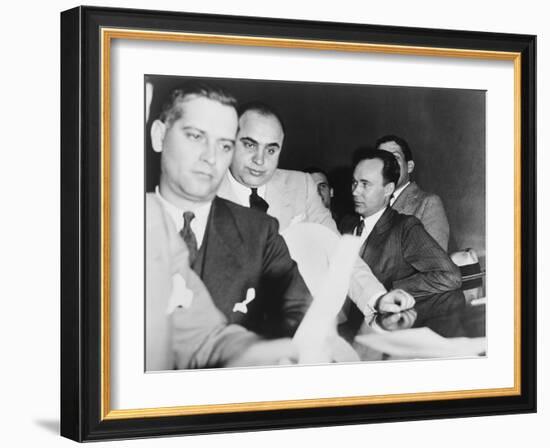 Al Capone, at the Time of His Indictment for Tax Evasion, June 5, 1931-null-Framed Photo