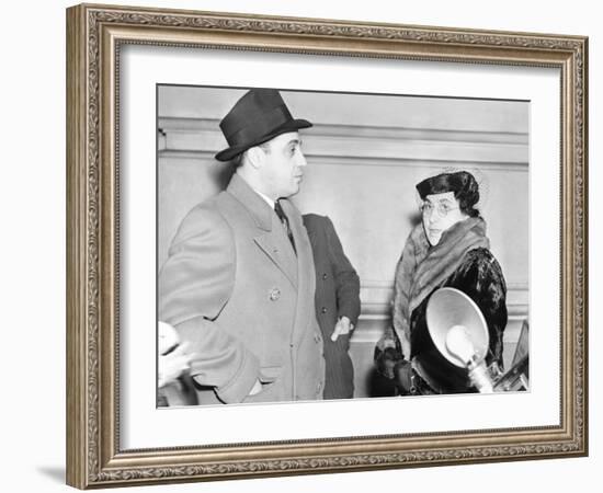 Al Capone's Mother Teresa, and Brother Ralph Photographed in Federal Prison at Terminal Island-null-Framed Photo