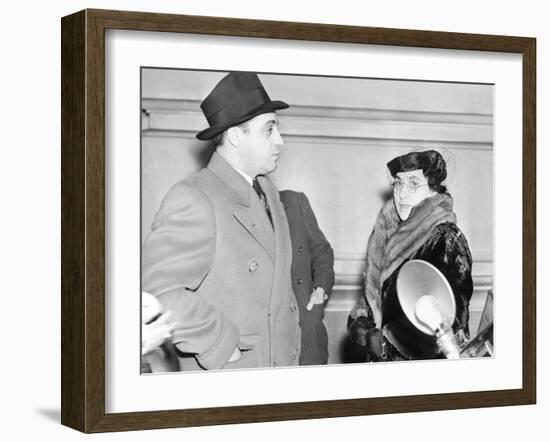 Al Capone's Mother Teresa, and Brother Ralph Photographed in Federal Prison at Terminal Island-null-Framed Photo