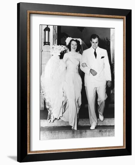 Al Capone's son takes a bride. Mr. and Mrs. Albert Francis Capone-null-Framed Photo