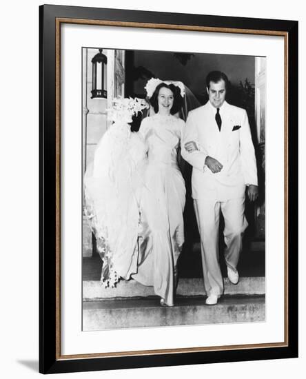 Al Capone's son takes a bride. Mr. and Mrs. Albert Francis Capone-null-Framed Photo