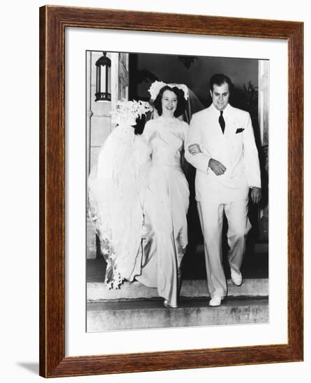 Al Capone's son takes a bride. Mr. and Mrs. Albert Francis Capone-null-Framed Photo