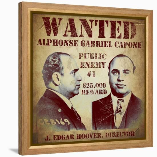 Al Capone Wanted-null-Framed Premier Image Canvas