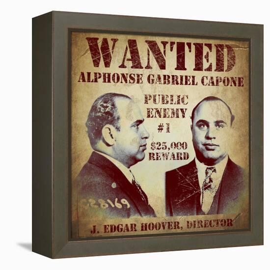 Al Capone Wanted-null-Framed Premier Image Canvas