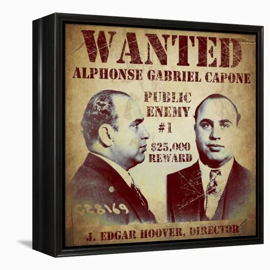 Al Capone Wanted-null-Framed Premier Image Canvas
