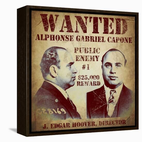 Al Capone Wanted-null-Framed Premier Image Canvas