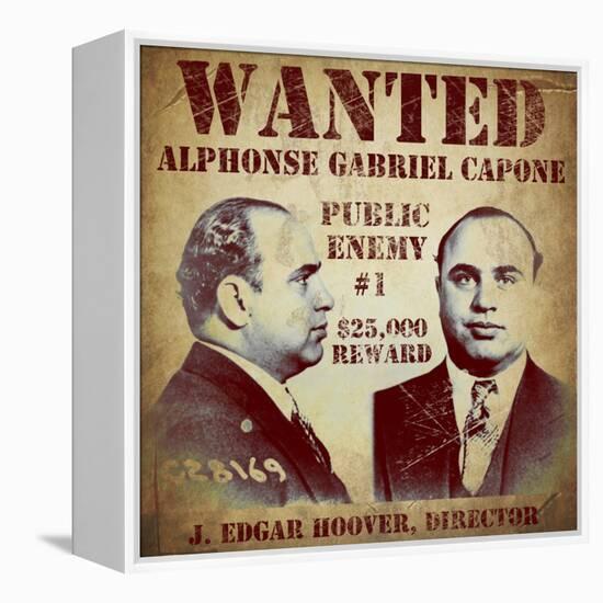 Al Capone Wanted-null-Framed Premier Image Canvas