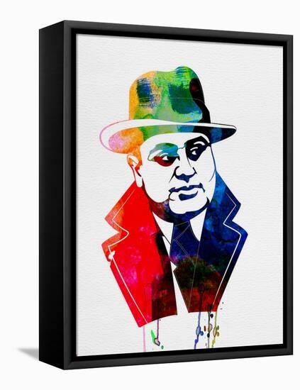 Al Capone Watercolor-Lora Feldman-Framed Stretched Canvas