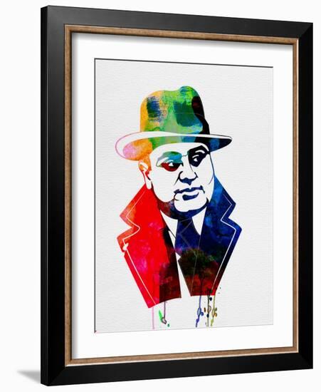 Al Capone Watercolor-Lora Feldman-Framed Art Print