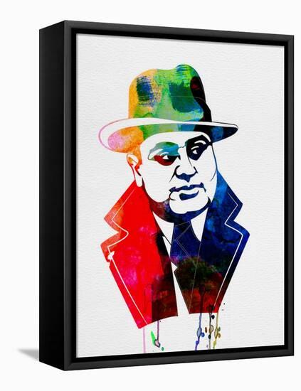 Al Capone Watercolor-Lora Feldman-Framed Stretched Canvas