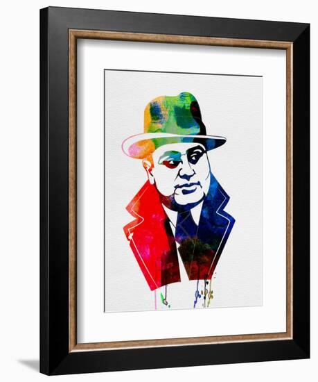 Al Capone Watercolor-Lora Feldman-Framed Art Print