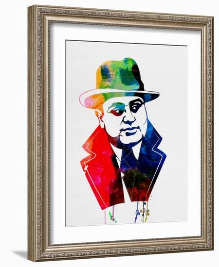 Al Capone Watercolor-Lora Feldman-Framed Art Print
