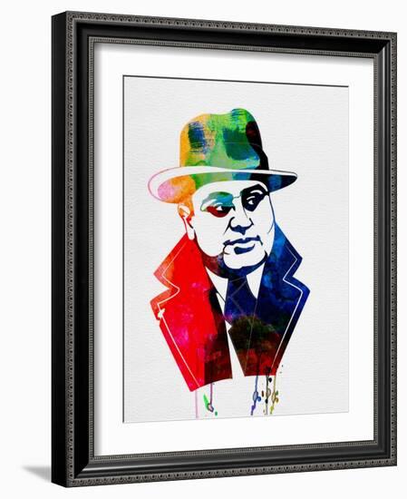 Al Capone Watercolor-Lora Feldman-Framed Art Print