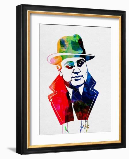 Al Capone Watercolor-Lora Feldman-Framed Art Print