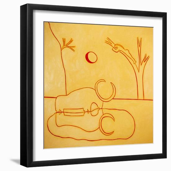 Al claro de luna, 1999, (oil on linen)-Cristina Rodriguez-Framed Giclee Print