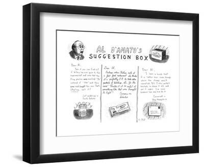 AL D'AMATO'S SUGGESTION BOX. - New Yorker Cartoon' Premium Giclee Print -  Roz Chast 