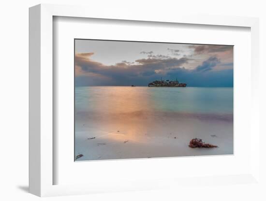 Al Fahad Shipwreck at Red Sea Shore of Jeddah, Saudi Arabia-Cavan Images-Framed Photographic Print