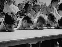 Pie Eating Contest During Church Social-Al Fenn-Photographic Print