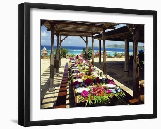 Al Fresco Dining, Bermuda, Atlantic Ocean, Central America-Harding Robert-Framed Photographic Print