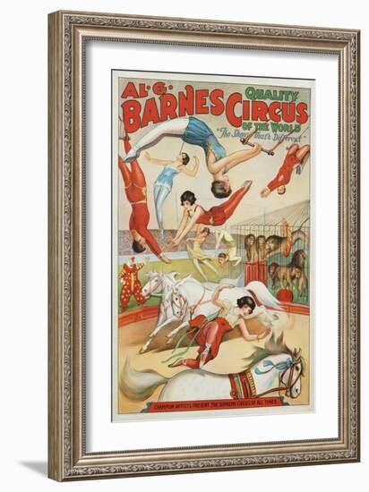 Al G. Barnes Circus - Quality Circus of the World Poster-null-Framed Giclee Print