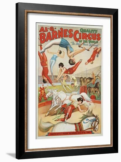 Al G. Barnes Circus - Quality Circus of the World Poster-null-Framed Giclee Print