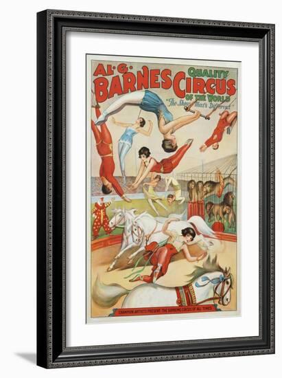 Al G. Barnes Circus - Quality Circus of the World Poster-null-Framed Giclee Print