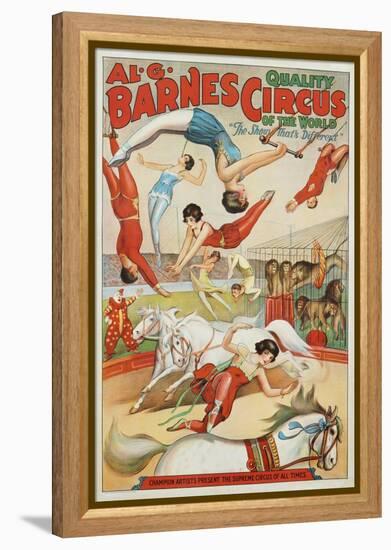 Al G. Barnes Circus - Quality Circus of the World Poster-null-Framed Premier Image Canvas