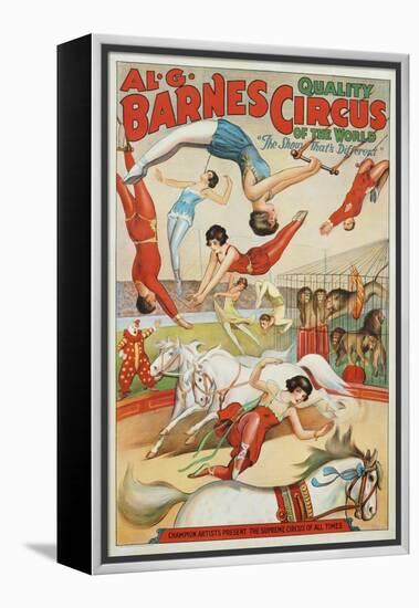 Al G. Barnes Circus - Quality Circus of the World Poster-null-Framed Premier Image Canvas