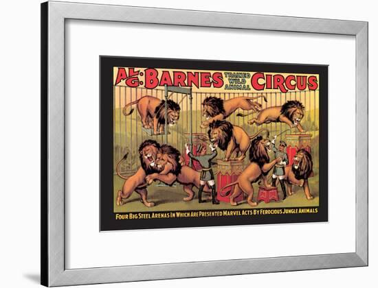 Al G. Barnes Trained Wild Animal Circus-null-Framed Art Print