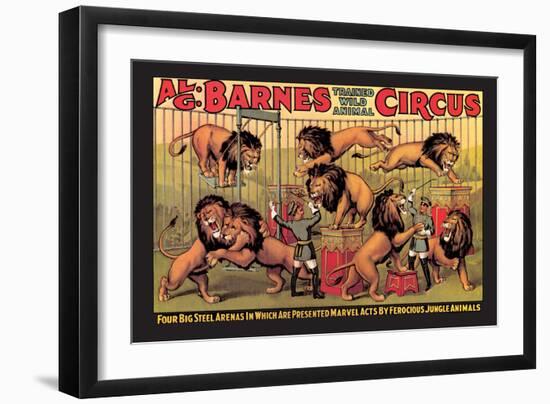 Al G. Barnes Trained Wild Animal Circus-null-Framed Art Print