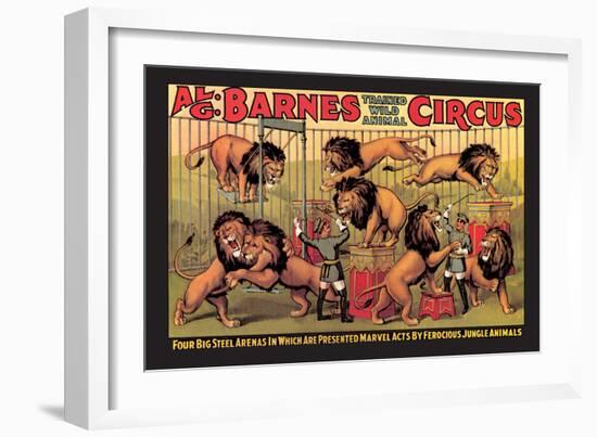 Al G. Barnes Trained Wild Animal Circus-null-Framed Art Print