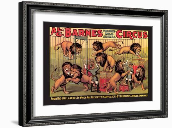 Al G. Barnes Trained Wild Animal Circus-null-Framed Art Print