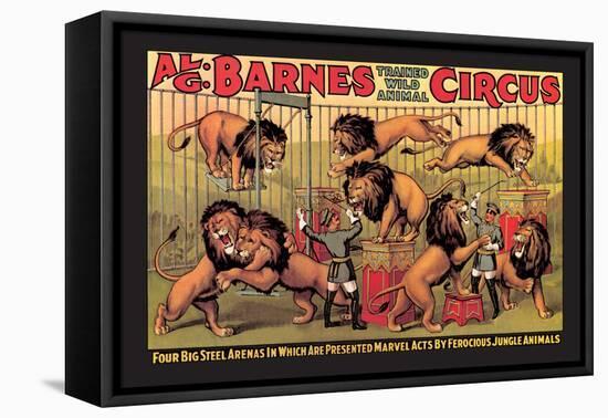 Al G. Barnes Trained Wild Animal Circus-null-Framed Stretched Canvas