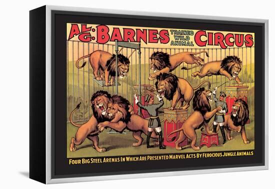 Al G. Barnes Trained Wild Animal Circus-null-Framed Stretched Canvas