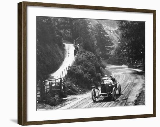 Al Guinness in a Sunbeam, Isle of Man Tt Race, 1914--Framed Photographic Print