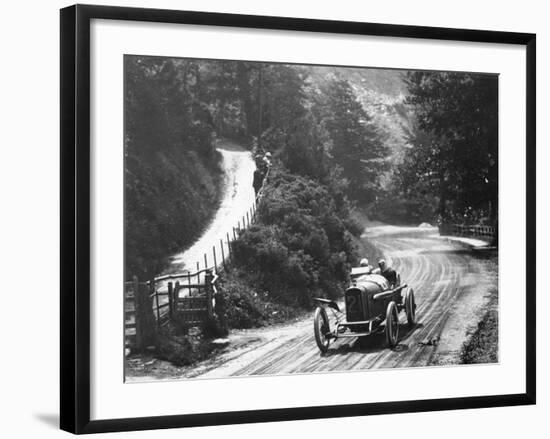 Al Guinness in a Sunbeam, Isle of Man Tt Race, 1914-null-Framed Photographic Print