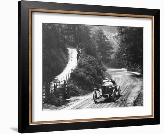 Al Guinness in a Sunbeam, Isle of Man Tt Race, 1914-null-Framed Photographic Print