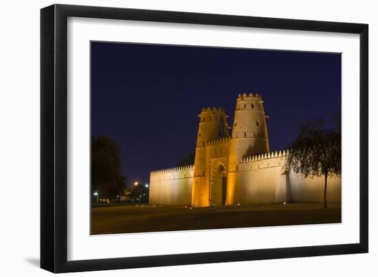 Al Jahili Fort at night, Al Ain, UNESCO World Heritage Site, Abu Dhabi, United Arab Emirates-Jane Sweeney-Framed Photographic Print