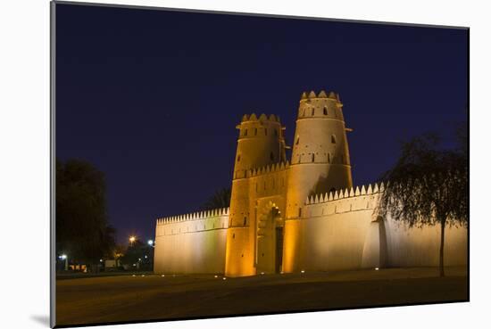 Al Jahili Fort at night, Al Ain, UNESCO World Heritage Site, Abu Dhabi, United Arab Emirates-Jane Sweeney-Mounted Photographic Print