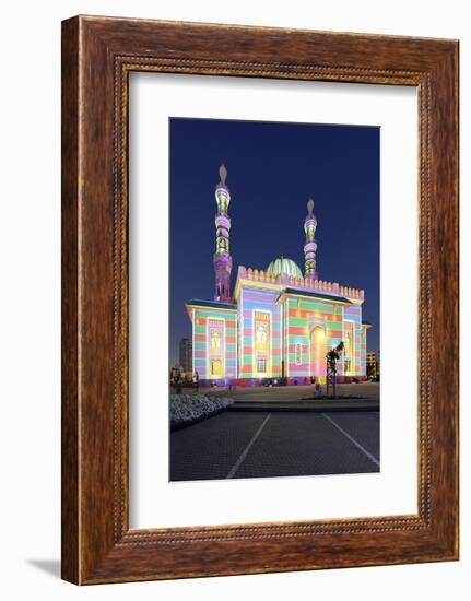 Al Majaz Mosque, Illuminated, Sharjah Light Festival, Al Majaz Park, Corniche Street-Axel Schmies-Framed Photographic Print